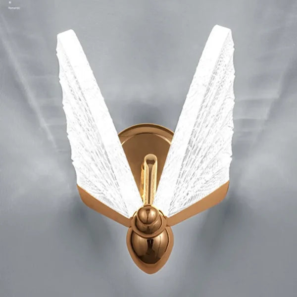 Led Acrylic Butterfly Wall Light Bedside Sconce Lamp Lighting Nightlight Gold