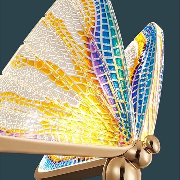 Led Acrylic Multi Color Butterfly Wall Light Bedside Sconce Lamp Lighting Nightlight Gold